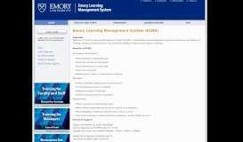
							         Emory Learning Management System (ELMS)								  
							    