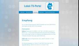 
							         Empfang - Lokal-TV-Portal								  
							    