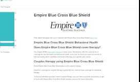 
							         Empire Blue Cross Blue Shield for Therapy | Zencare								  
							    
