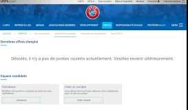 
							         Emploi - Opportunités d'emploi - Dans les coulisses de l'UEFA – UEFA ...								  
							    