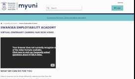 
							         Employability - MyUni - Swansea University								  
							    