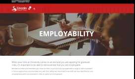 
							         Employability - University of Lincoln Students Union								  
							    
