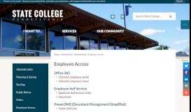 
							         Employee Access | Borough of State College Government								  
							    