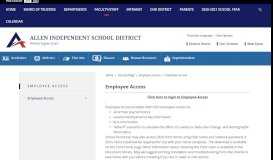 
							         Employee Access / Employee Access - Allen ISD								  
							    