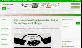 
							         Employee Agreement Bond, or a contract format Sample Template								  
							    