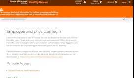 
							         Employee and physician login | Edward-Elmhurst Health								  
							    
