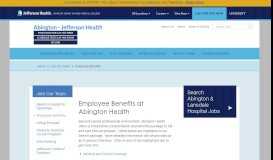 
							         Employee Benefits - Abington - Jefferson Health								  
							    