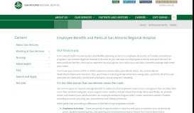 
							         Employee Benefits and Perks at San Antonio Regional Hospital								  
							    