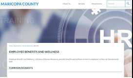 
							         Employee Benefits and Wellness | Maricopa County, AZ								  
							    