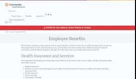 
							         Employee Benefits | Community Health Network								  
							    