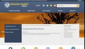 
							         Employee Benefits Division | Hidalgo County, TX - Official Website								  
							    