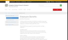 
							         Employee Benefits - Evangelical Lutheran Church in America								  
							    