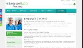 
							         Employee Benefits - EvergreenHealth Monroe, Monroe and ...								  
							    