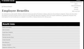 
							         Employee Benefits – Human Resources at Providence College								  
							    