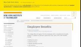 
							         Employee Benefits | Policies | NYIT								  
							    