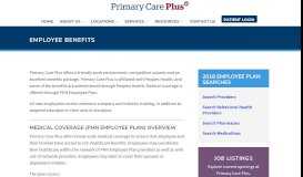 
							         Employee Benefits - Primary Care Plus								  
							    