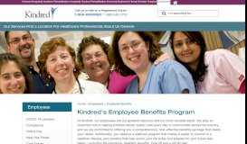 
							         Employee Benefits Program | Kindred Healthcare								  
							    