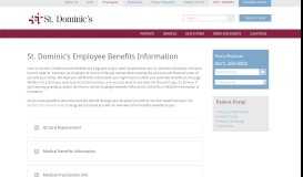 
							         Employee Benefits - St. Dominic Hospital								  
							    