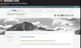 
							         Employee Benefits | Summit County, CO - Official Website								  
							    