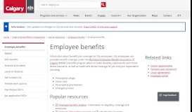 
							         Employee benefits - The City of Calgary								  
							    