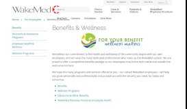 
							         Employee Benefits & Wellness Resources | Raleigh, North ... - WakeMed								  
							    