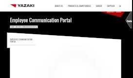 
							         Employee Communication Portal - Yazaki Europe								  
							    