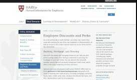 
							         Employee Discounts and Perks | Harvard Human Resources								  
							    