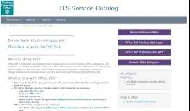 
							         Employee Email with Office 365 - ITS Service Catalog - Tri-C								  
							    