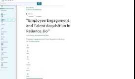 
							         Employee Engagement and Talent Acquisition in Reliance Jio - Scribd								  
							    