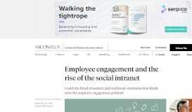 
							         Employee engagement and the rise of the social intranet - Raconteur								  
							    