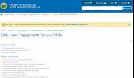 
							         Employee Engagement Survey FAQs | Human Resources Department								  
							    