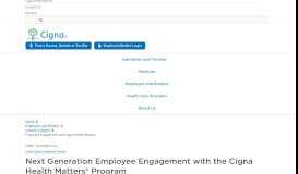 
							         Employee Engagement with Cigna Health Matters | Video | Cigna								  
							    