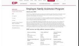 
							         Employee Family Assistance Program - Canadian Pacific Railway								  
							    