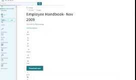 
							         Employee Handbook- Nov 2009 | Parental Leave | Confidentiality								  
							    