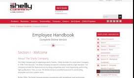 
							         Employee Handbook - The Shelly Company								  
							    