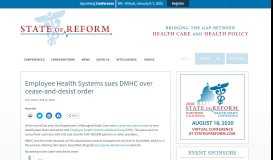 
							         Employee Health Systems sues DMHC over cease-and-desist order ...								  
							    