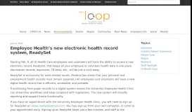 
							         Employee Health's new electronic health record system ...								  
							    