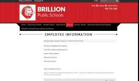 
							         Employee Information - Brillion Public Schools								  
							    