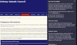 
							         Employee Information - Orkney Islands Council								  
							    
