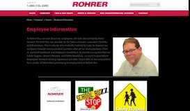 
							         Employee Information - Rohrer Bus Rohrer Bus								  
							    