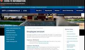 
							         Employee Intranet | Urbandale, IA - Official Website - City of Urbandale								  
							    