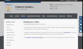 
							         Employee Links - Francis Howell School District								  
							    
