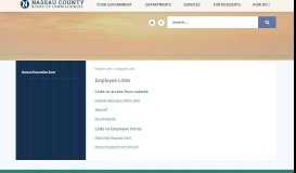 
							         Employee Links | Nassau County - Official Website								  
							    