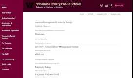 
							         Employee Links - Wicomico County Public Schools								  
							    