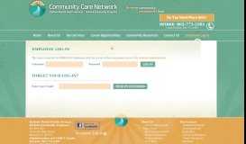 
							         Employee Log-in | Community Care Network								  
							    