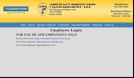 
							         Employee Login – Aircraft Inspection & Management, LLC.								  
							    