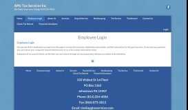 
							         Employee Login - APG Tax Services Inc								  
							    