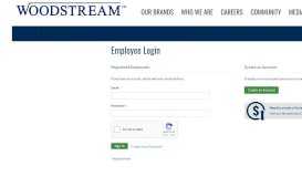 
							         Employee Login - Woodstream								  
							    