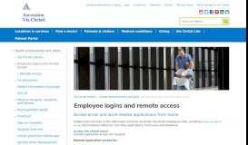 
							         Employee logins and remote access | Ascension Via Christi								  
							    