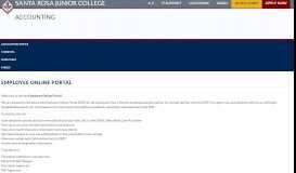 
							         Employee Online Portal - Accounting | Santa Rosa Junior College								  
							    